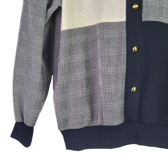 Vintage 90’s Alfred Dunner Houndstooth Color Blocking Top, Sz L, NWT - Picture 5 of 8